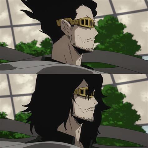 who played shōta aizawa|aizawa with his hair up.